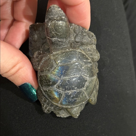 Labradorite Turtle Crystal - Picture 9 of 9